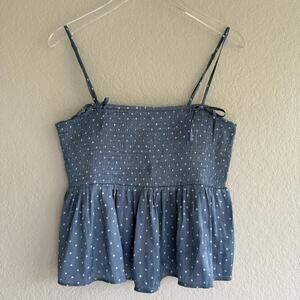 AMERICAN EAGLE satin polkadot tank top
